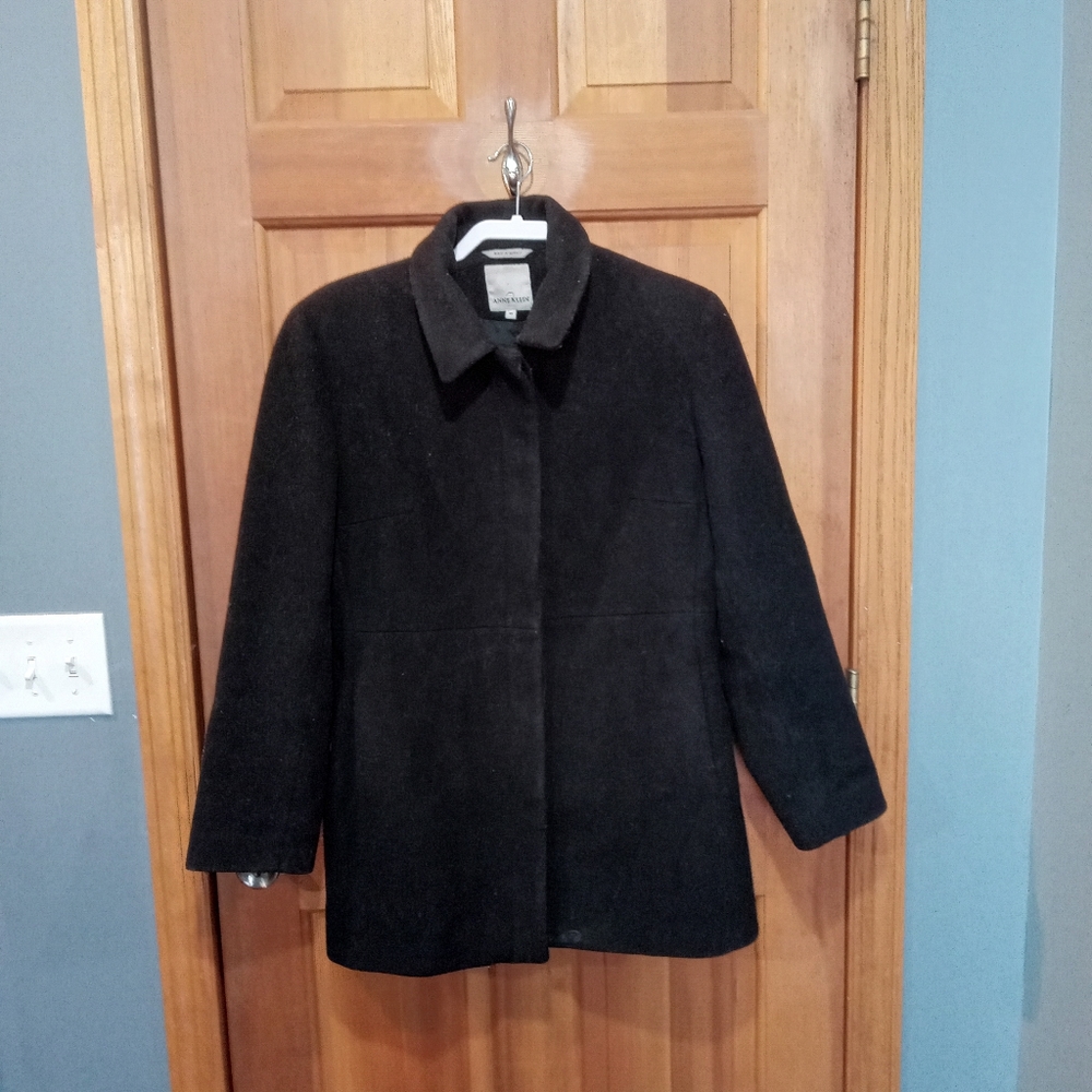 Anne Klein 100% wool black jacket size 10